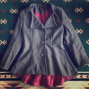 Faux wool overcoat